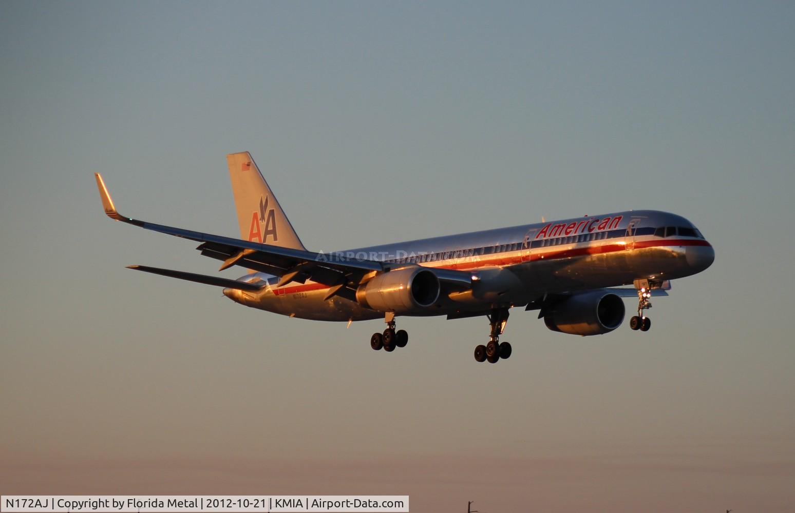 N172AJ, 2002 Boeing 757-223 C/N 32400, MIA spotting