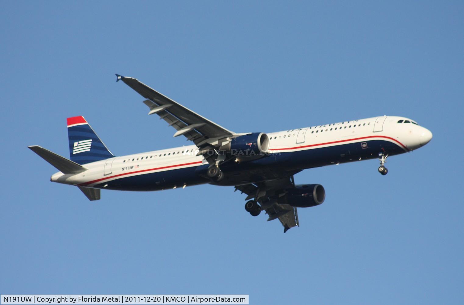 N191UW, 2001 Airbus A321-211 C/N 1447, MCO spotting