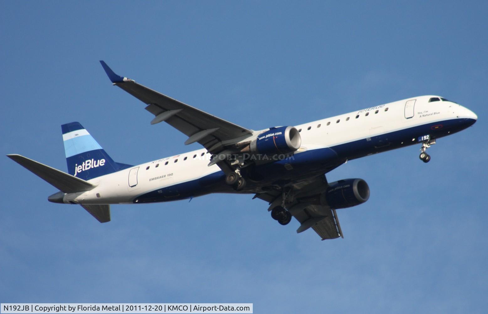 N192JB, 2005 Embraer 190AR (ERJ-190-100IGW) C/N 19000014, MCO spotting