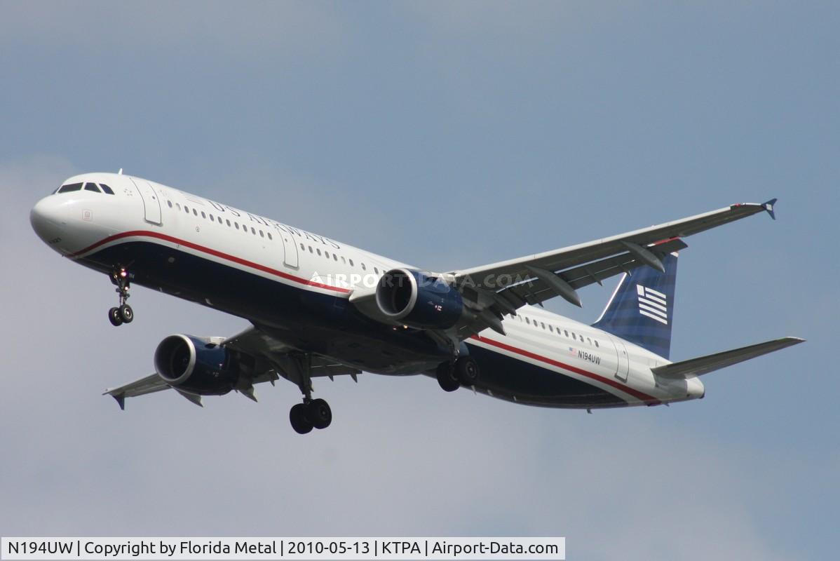 N194UW, 2008 Airbus A321-211 C/N 3629, TPA spotting