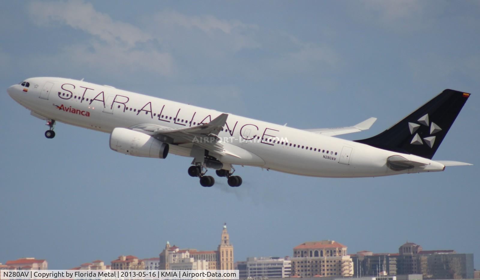 N280AV, 2013 Airbus A330-243 C/N 1400, MIA spotting