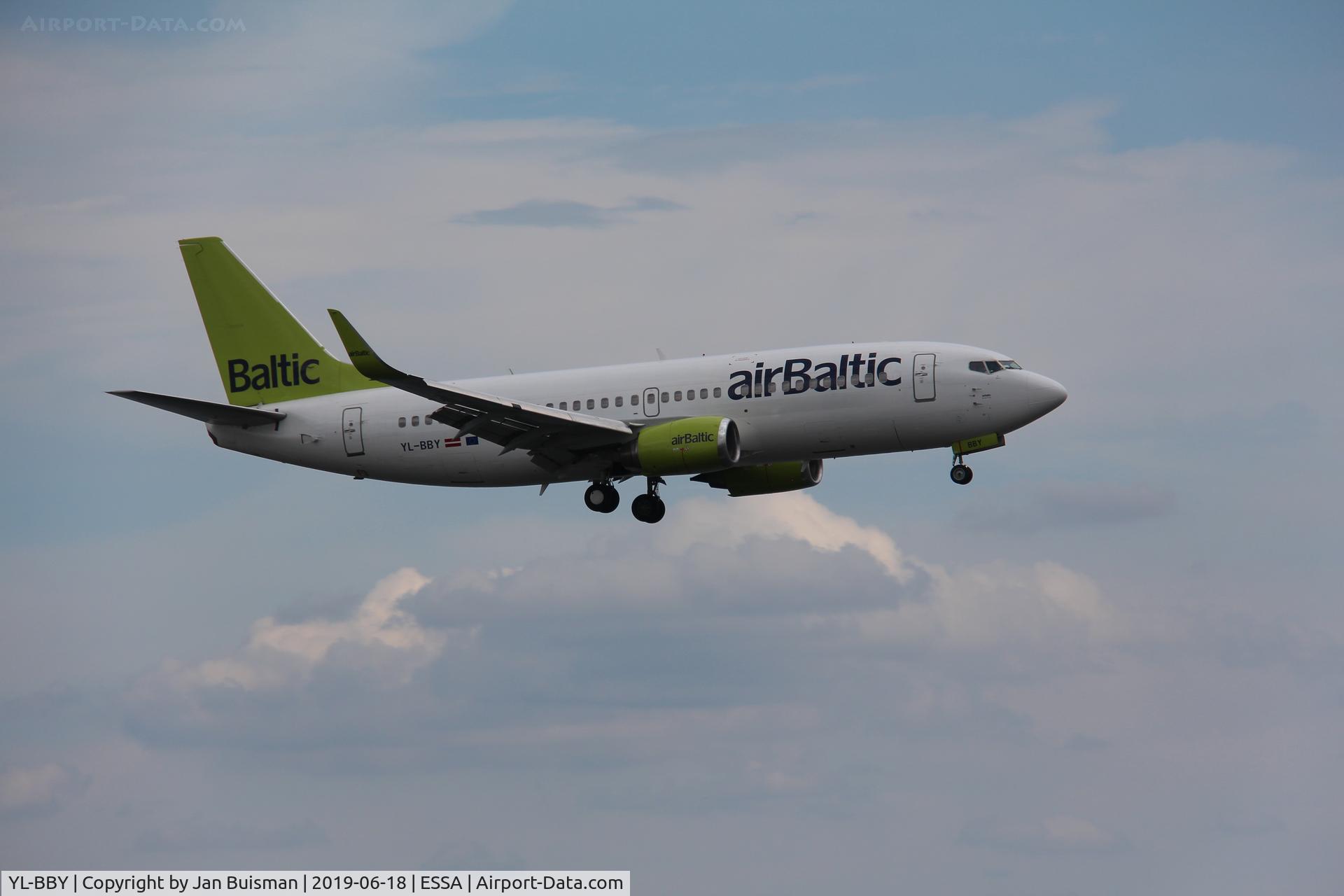 YL-BBY, 1999 Boeing 737-36Q C/N 30335, airBaltic