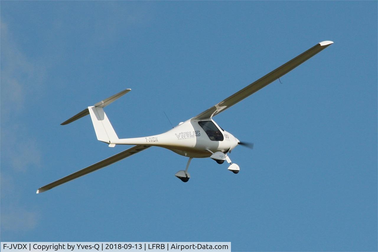 F-JVDX, Pipistrel Virus 912 C/N 29-VF, Pipistrel Virus, Take off rwy 07R, Brest-Bretagne airport (LFRB-BES)