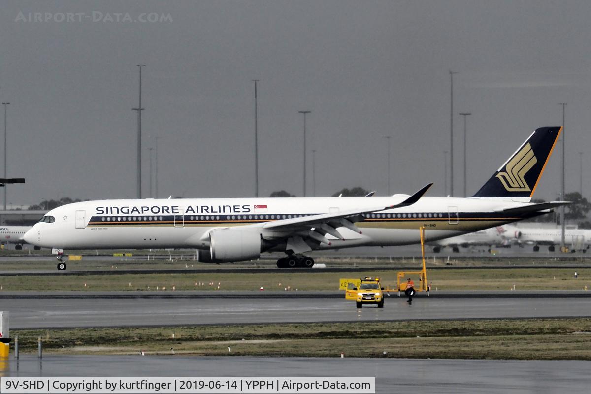 9V-SHD, 2019 Airbus A350-941 C/N 278, Airbus A350-900. Singapore Airlines 9V-SHD, YPPH 14/06/19.