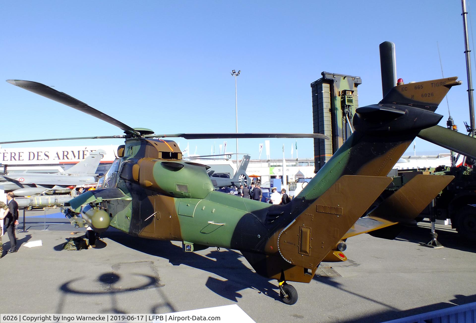 6026, Eurocopter EC-665 Tigre HAD C/N 6026, Eurcopter EC656 Tiger / Tigre HAD of the ALAT (french army aviation) at the Aerosalon 2019, Paris