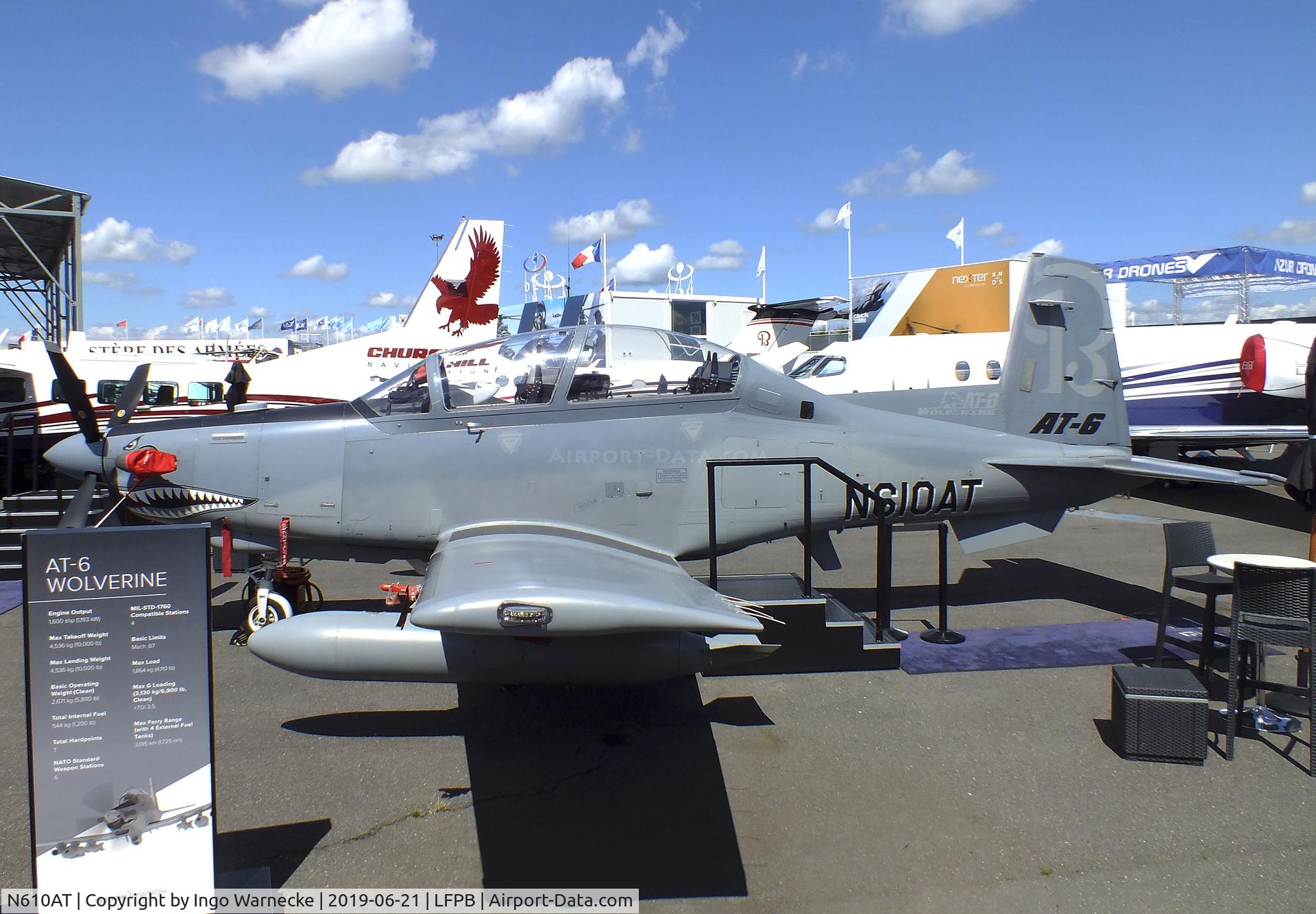 N610AT, 2009 Beechcraft AT-6 Wolverine C/N AT-1, Beechcraft AT-6 Wolverine at the Aerosalon 2019, Paris
