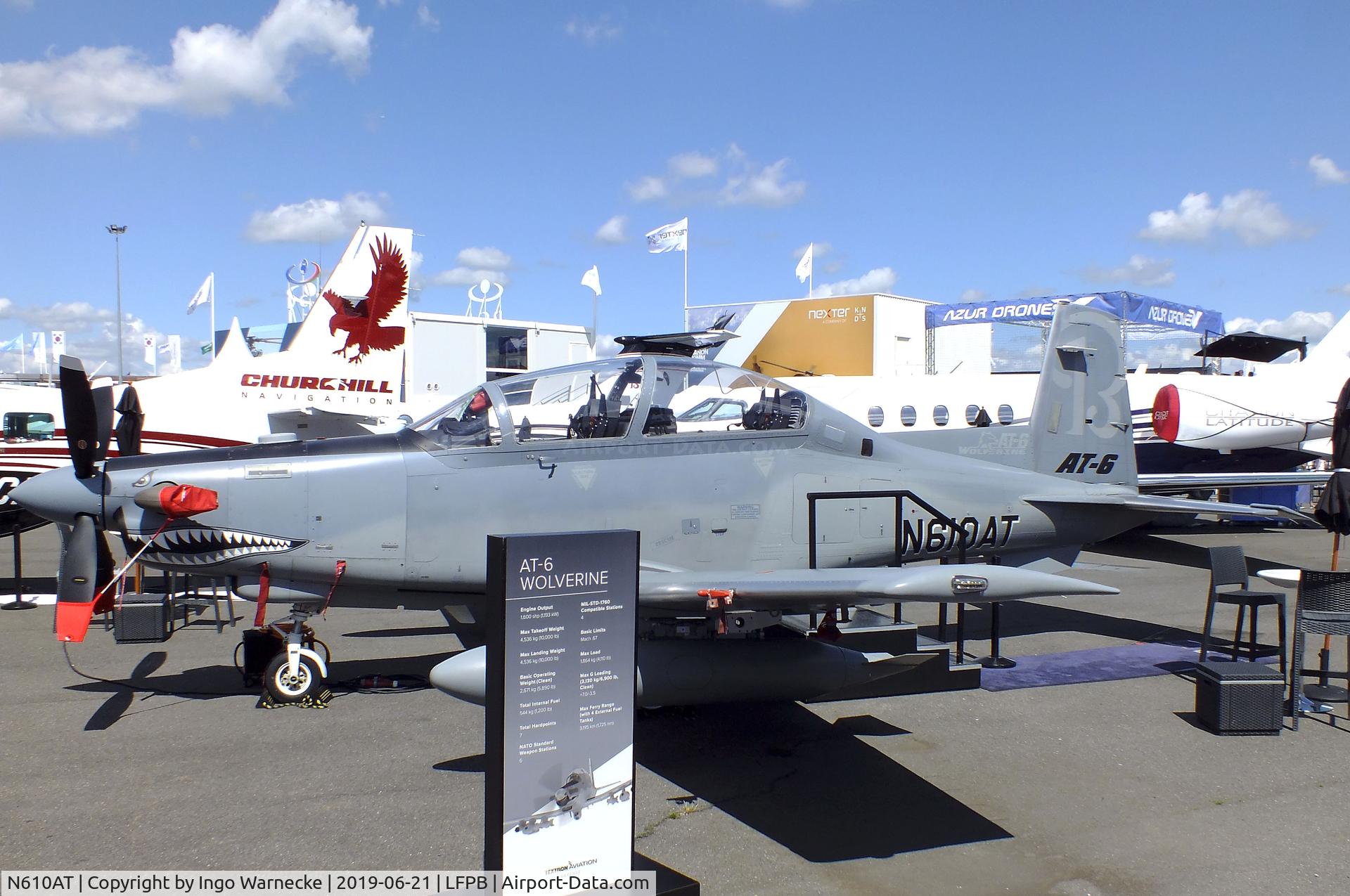 N610AT, 2009 Beechcraft AT-6 Wolverine C/N AT-1, Beechcraft AT-6 Wolverine at the Aerosalon 2019, Paris
