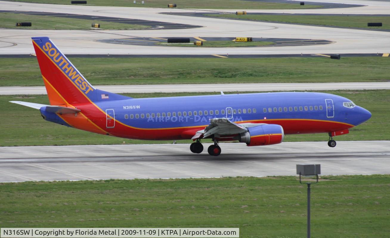 N316SW, 1986 Boeing 737-3H4 C/N 23338, TPA spotting