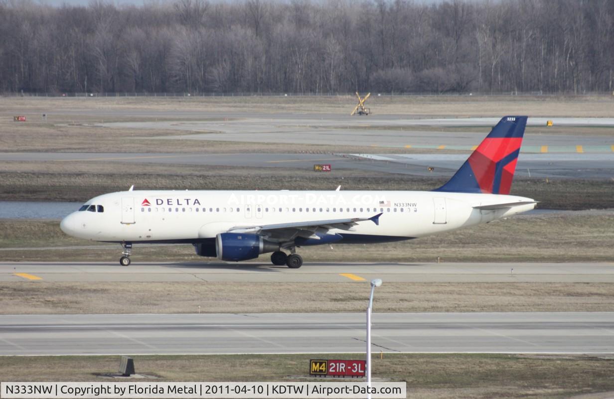 N333NW, 1992 Airbus A320-211 C/N 329, DTW spotting