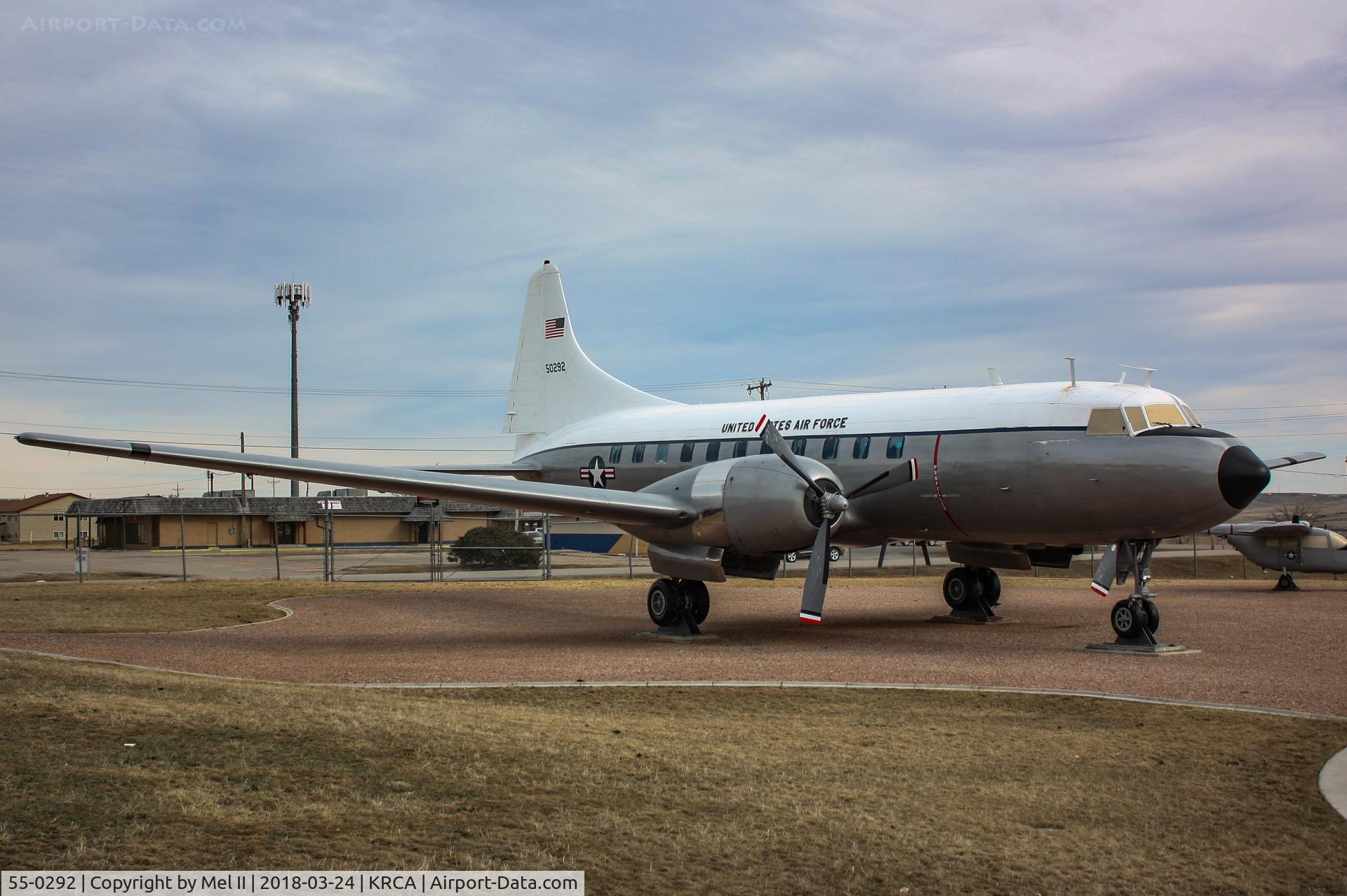 55-0292, 1954 Convair C-131D Samaritan C/N 315, On display at the South Dakota Air and Space Museum at Ellsworth Air Force Base.