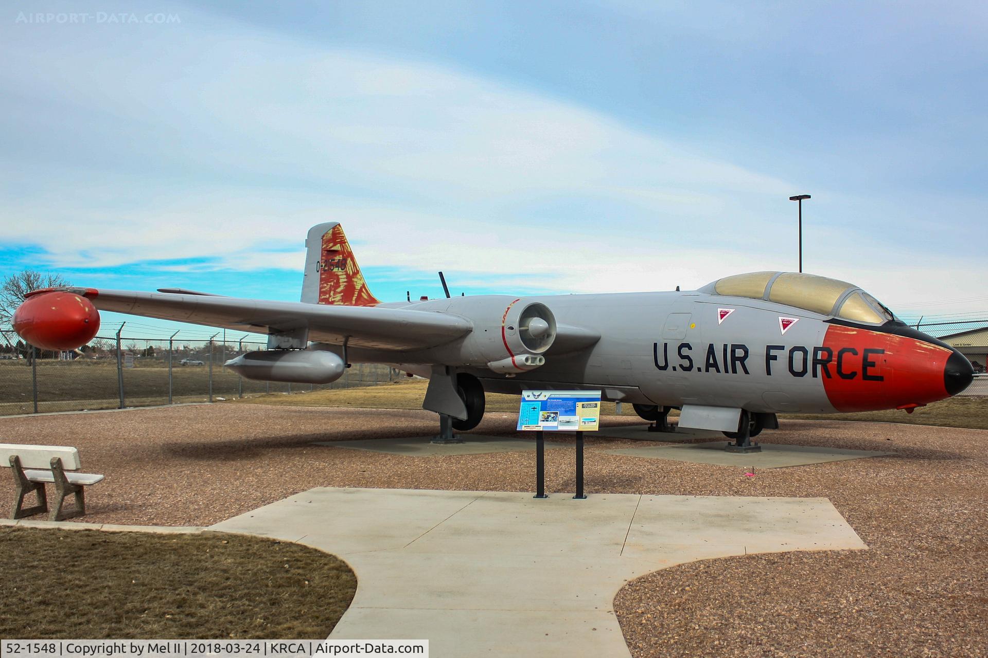 52-1548, 1952 Martin EB-57B Canberra C/N 131, On display at the South Dakota Air and Space Museum at Ellsworth Air Force Base.