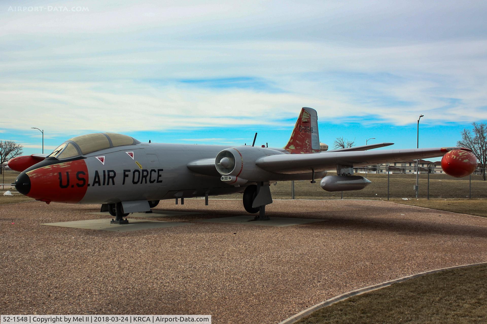 52-1548, 1952 Martin EB-57B Canberra C/N 131, On display at the South Dakota Air and Space Museum at Ellsworth Air Force Base.