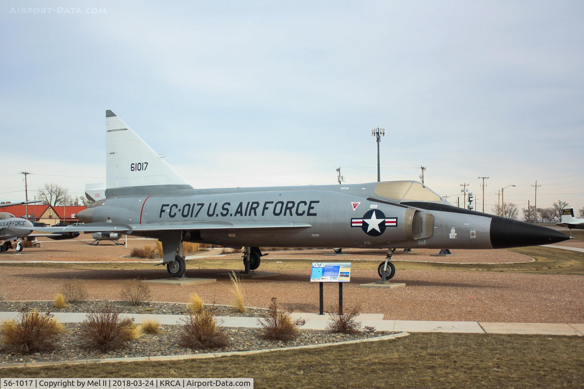 56-1017, 1956 Convair F-102A Delta Dagger C/N Not found, On display at the South Dakota Air and Space Museum at Ellsworth Air Force Base.