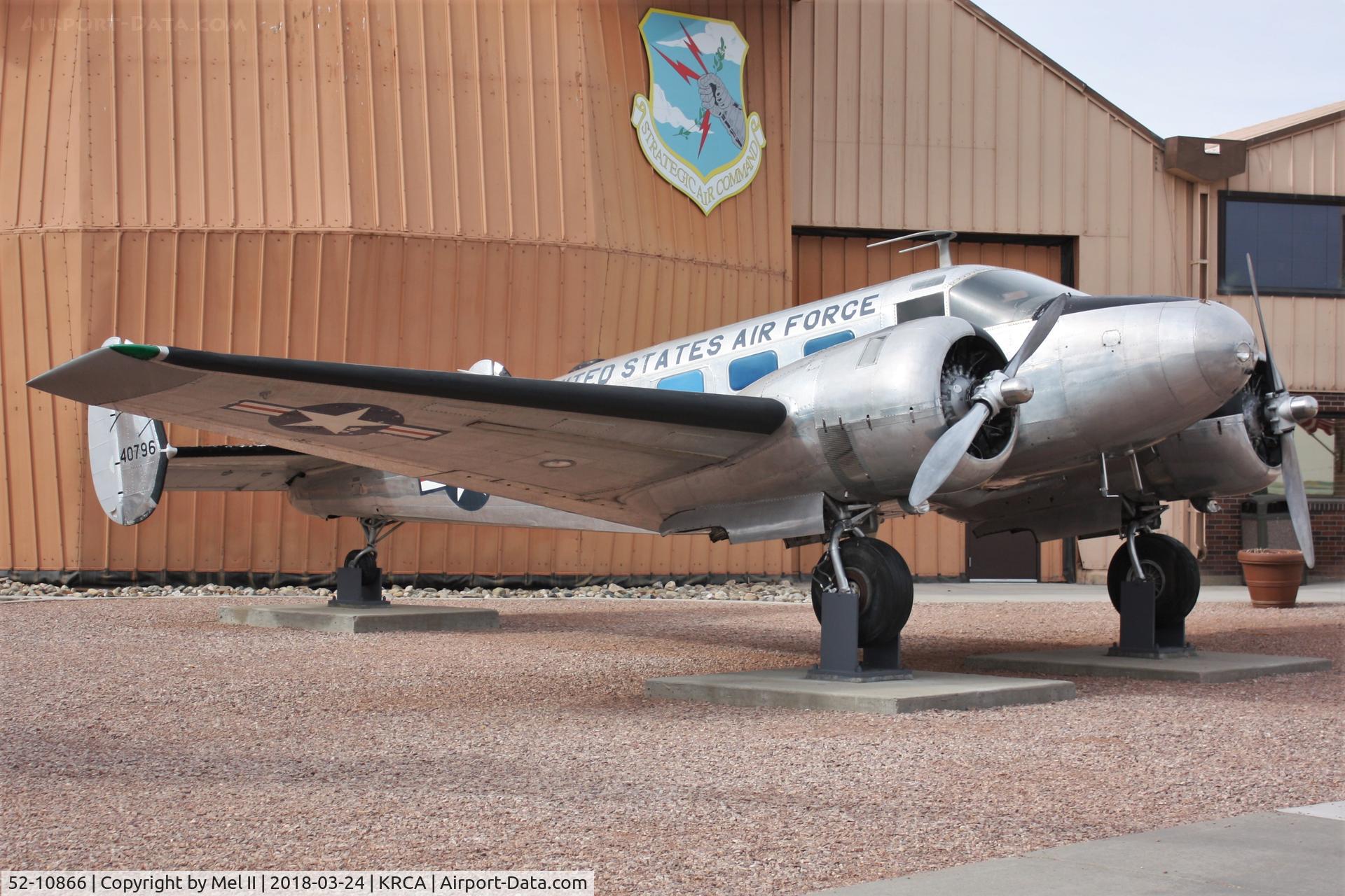 52-10866, 1952 Beech C-45H Expeditor C/N AF-796, On display at the South Dakota Air and Space Museum at Ellsworth Air Force Base.