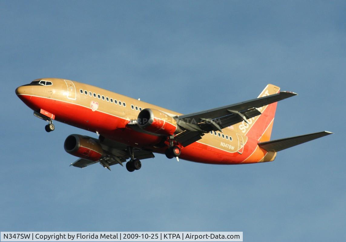 N347SW, 1989 Boeing 737-3H4 C/N 24374, TPA spotting