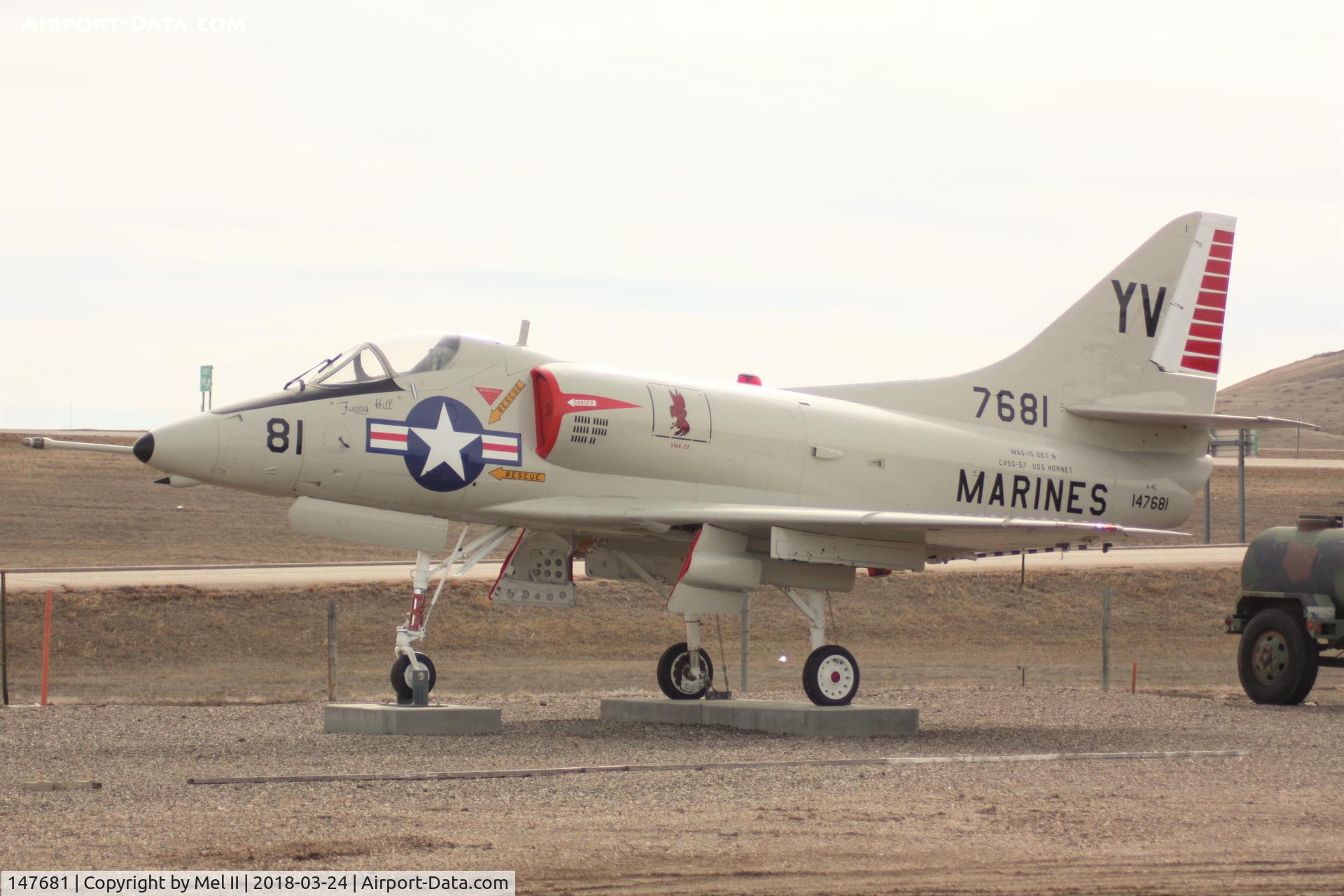 147681, 1960 Douglas A-4C Skyhawk C/N 12445, On display in Wasta, SD