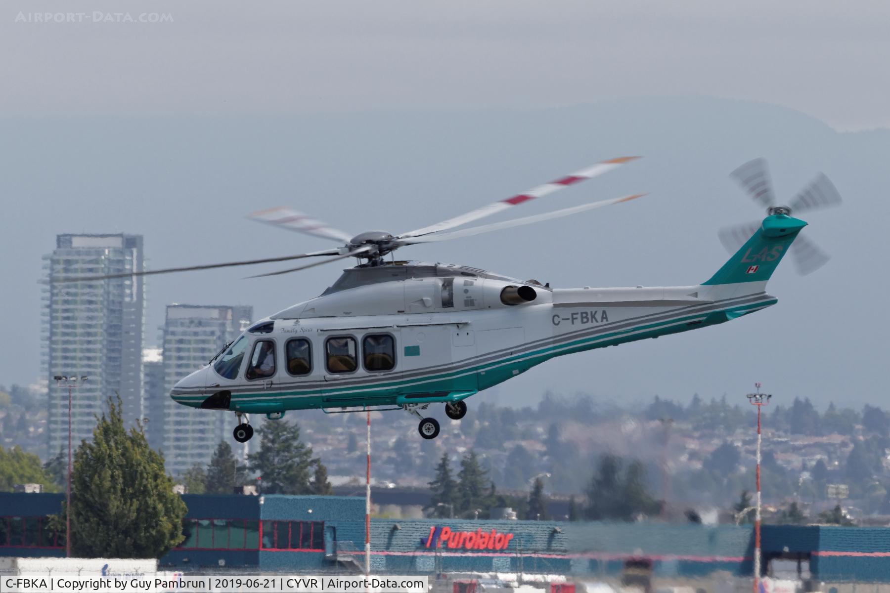 C-FBKA, 2006 Agusta AB-139 C/N 31037, Departing