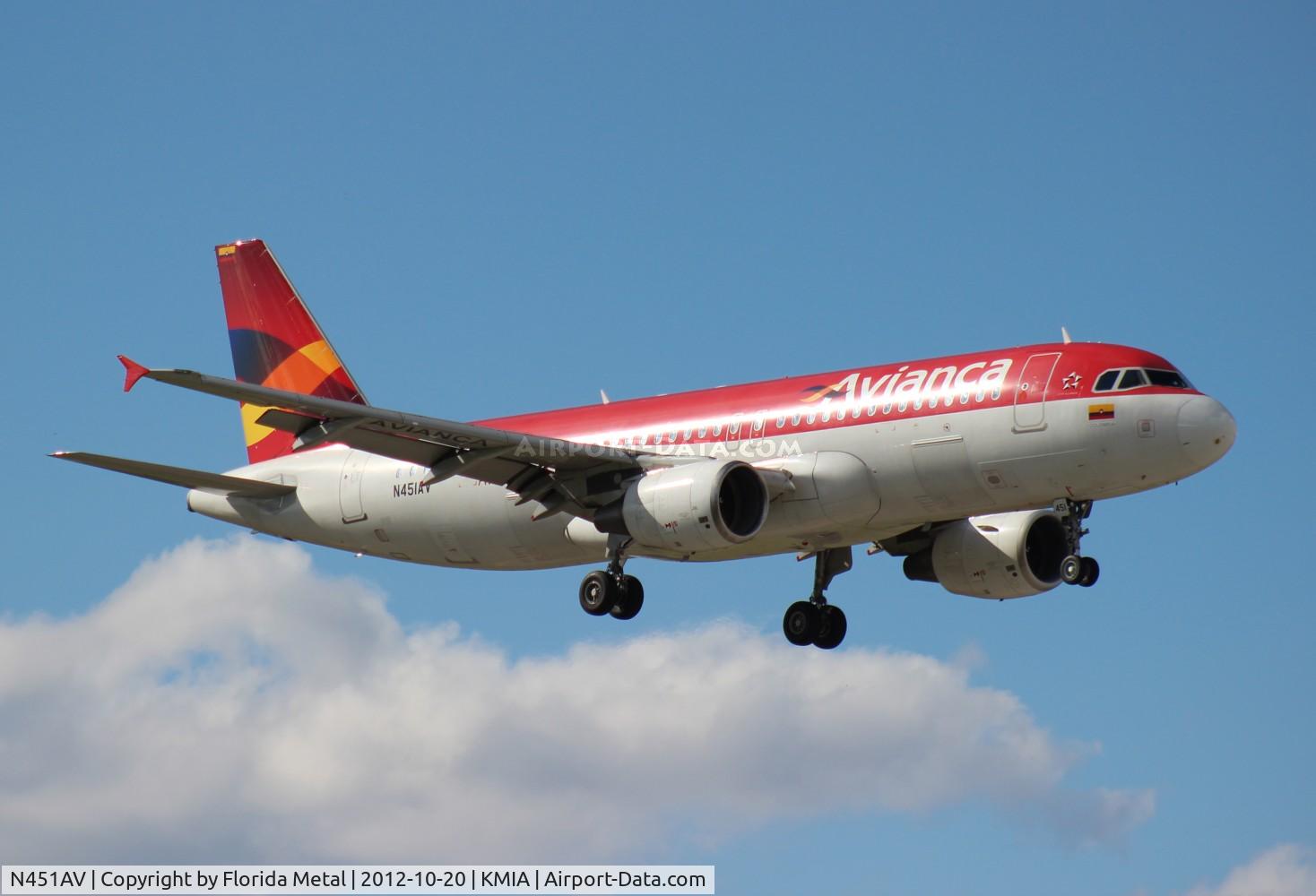 N451AV, 2009 Airbus A320-214 C/N 4051, MIA spotting