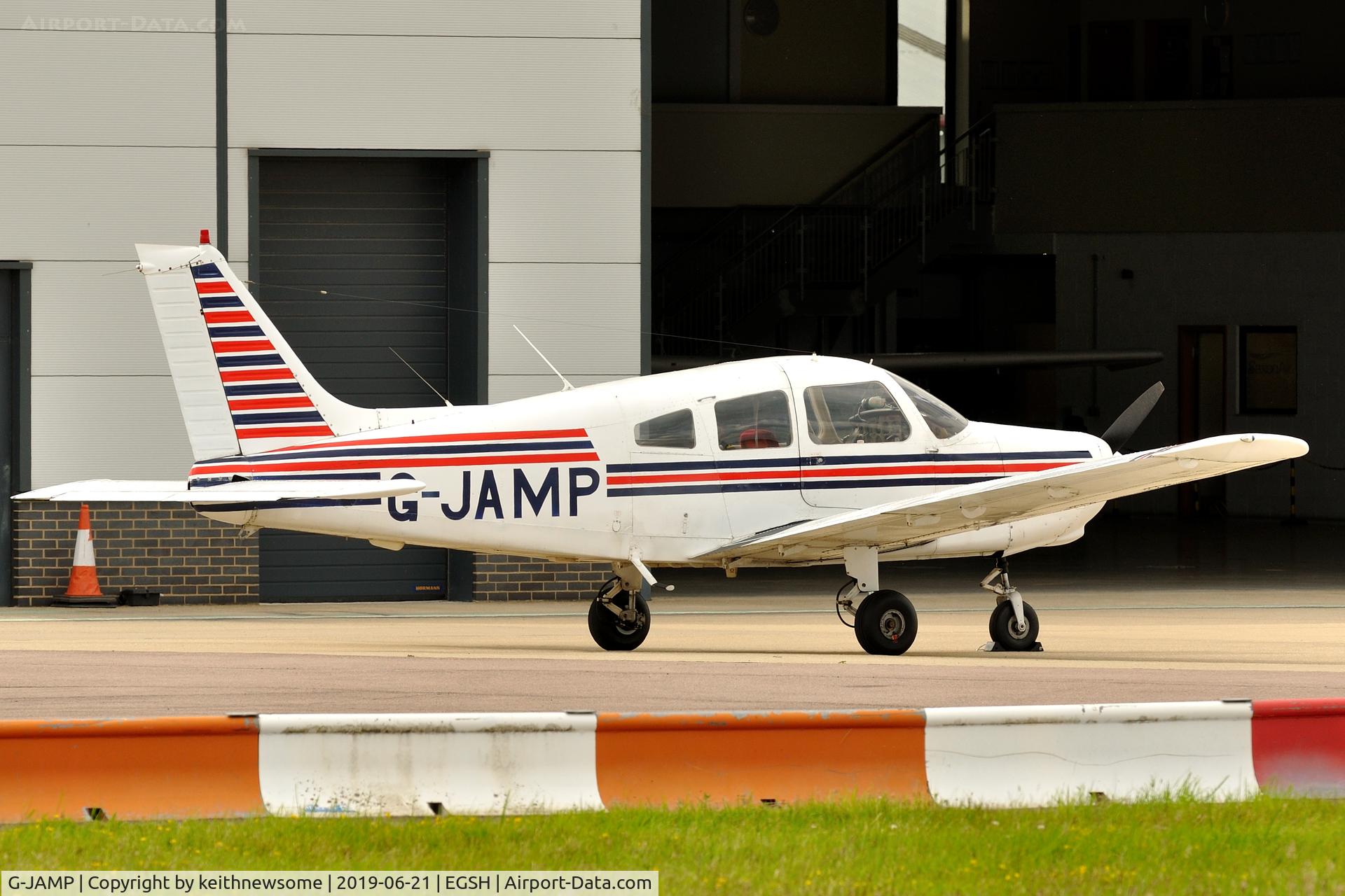 G-JAMP, 1975 Piper PA-28-151 Cherokee Warrior C/N 28-7515026, Nice Visitor.