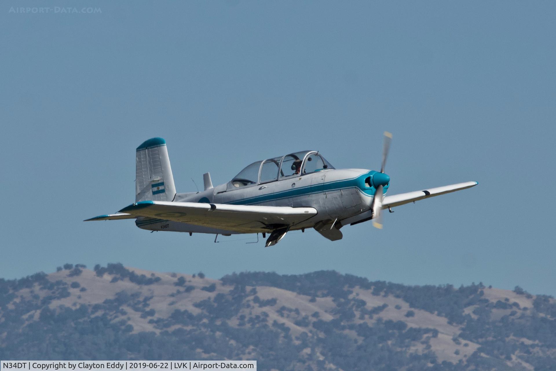 N34DT, 1953 Beech T-34A (A45) Mentor Mentor C/N G-114, Livermore Airport California 2019.
