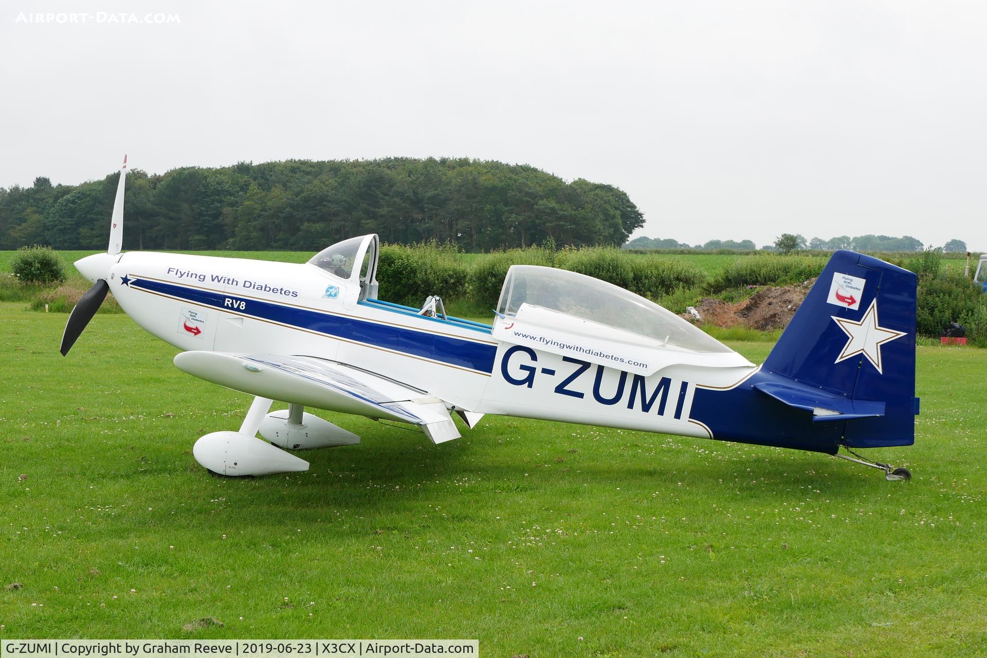 G-ZUMI, 2002 Vans RV-8 C/N PFA 303-13527, Parked at Northrepps.