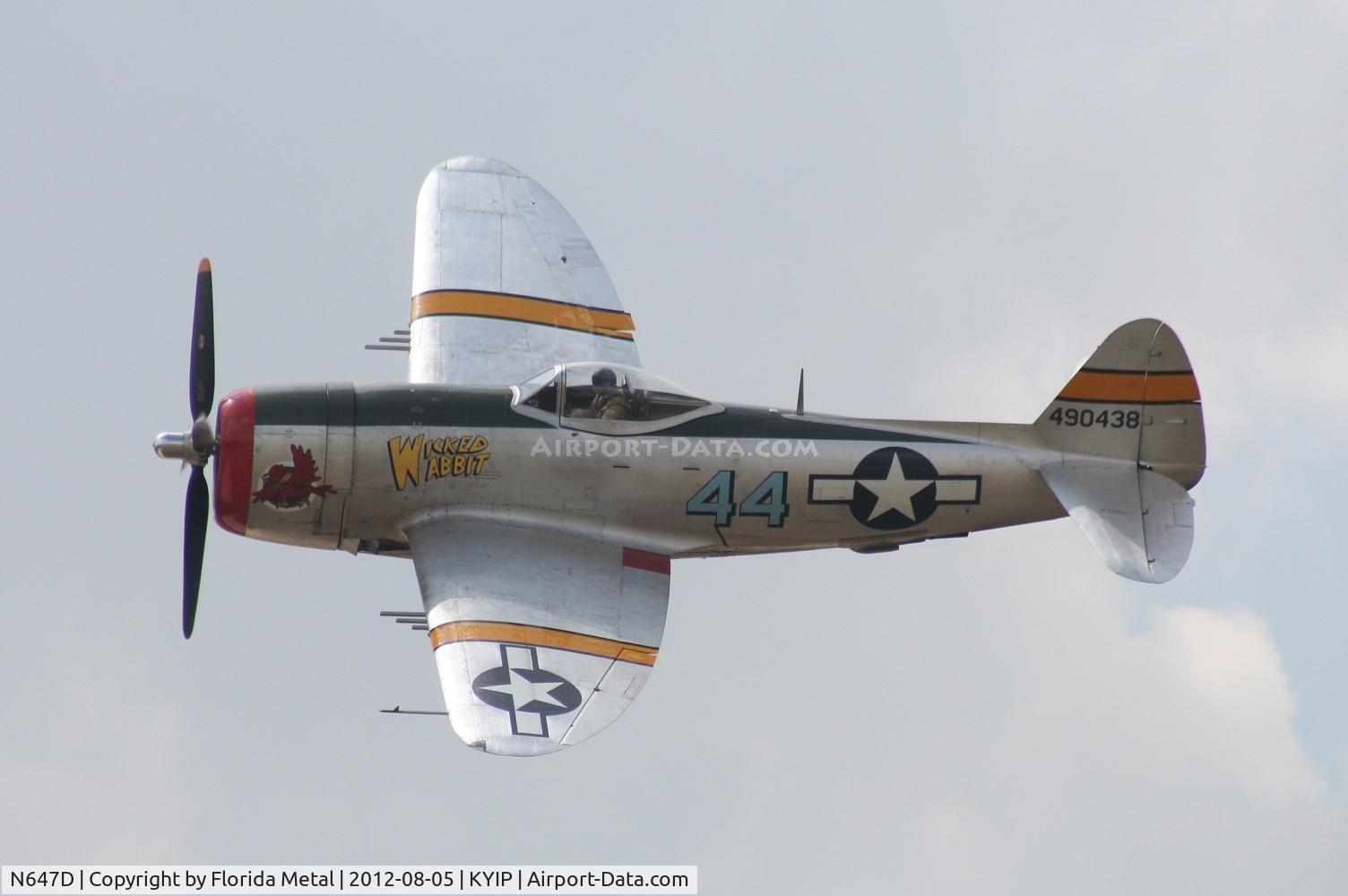 N647D, 1944 Republic P-47D Thunderbolt C/N 8955583, Thunder Over Michigan 2012
