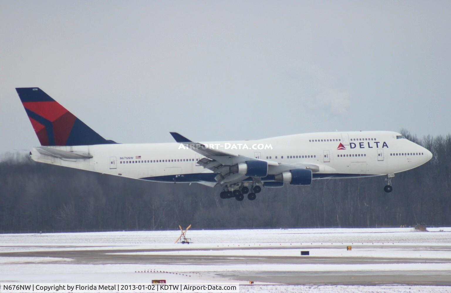 N676NW, 2002 Boeing 747-451 C/N 33002, DTW spotting