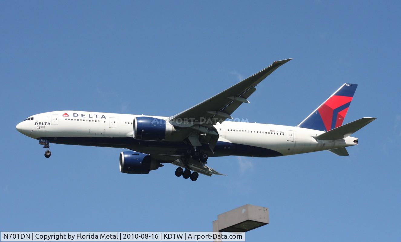 N701DN, 2008 Boeing 777-232/LR C/N 29740, DTW spotting