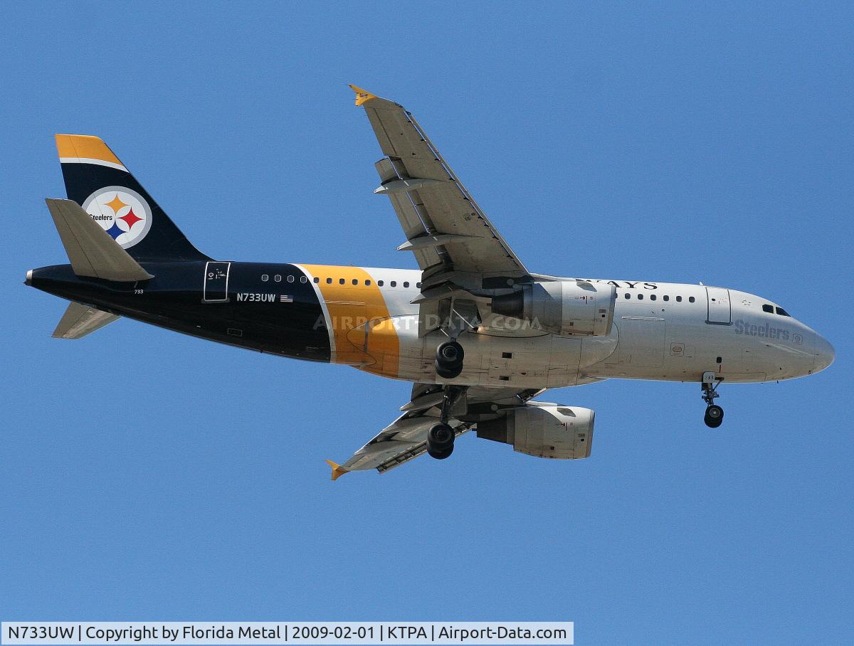 N733UW, 2000 Airbus A319-112 C/N 1205, TPA spotting