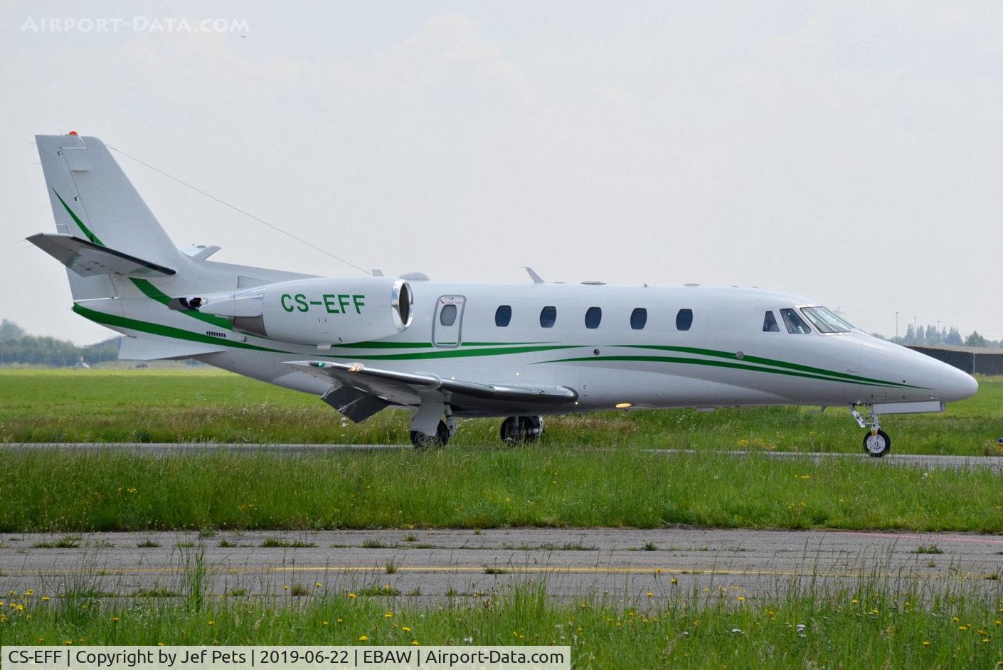 CS-EFF, 2015 Cessna 560XL Citation C/N 560-6185, Taxiing at Antwerp Airport.