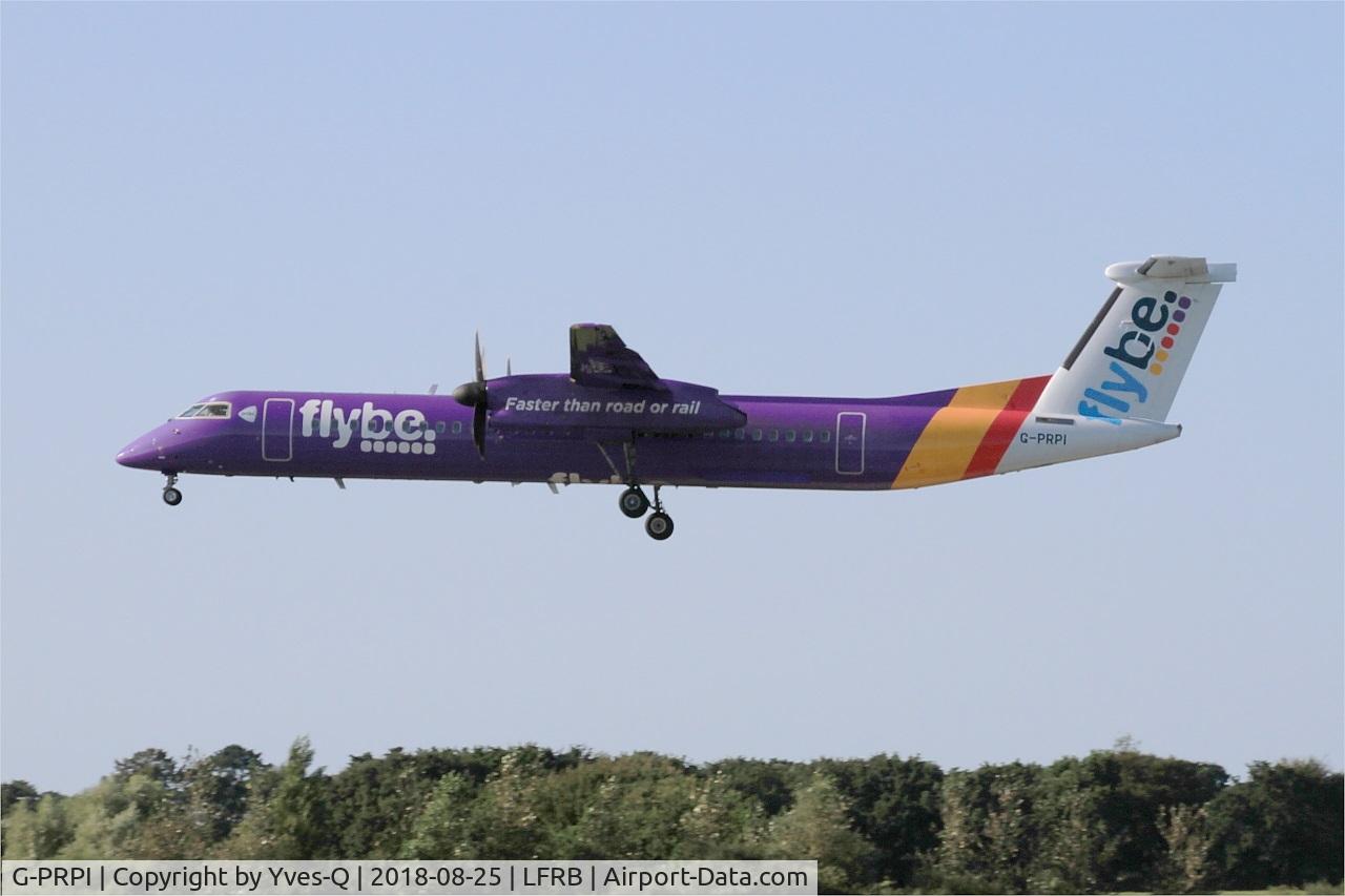 G-PRPI, 2008 Bombardier DHC-8-402 Dash 8 C/N 4204, Bombardier DHC-8-402 Dash 8, On final rwy 25L, Brest-Bretagne airport (LFRB-BES)