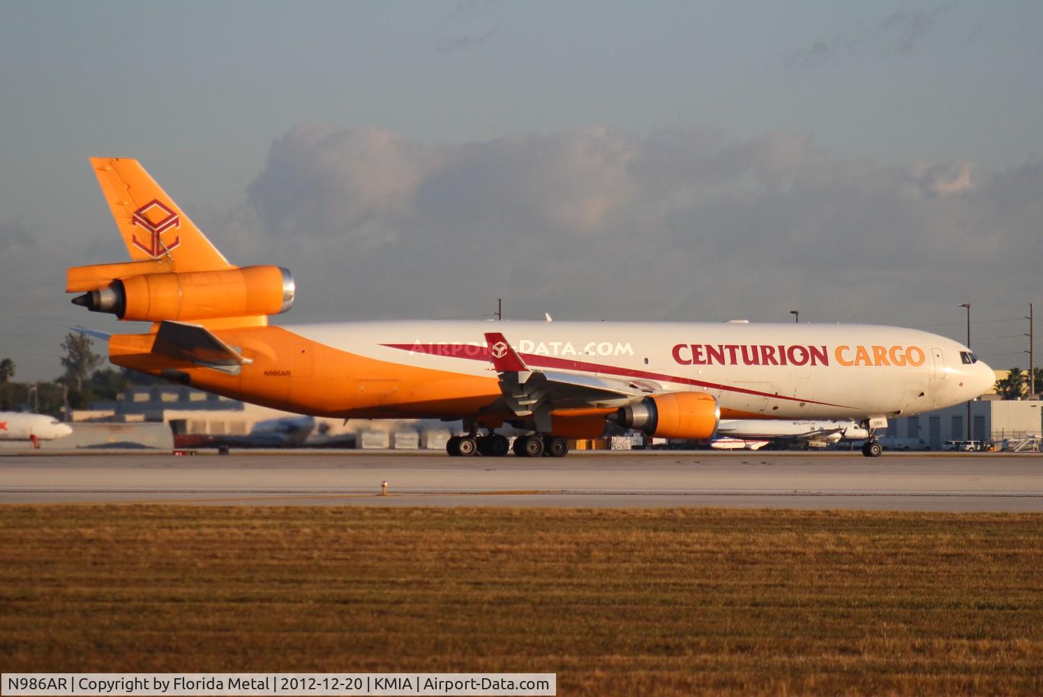 N986AR, 1991 McDonnell Douglas MD-11F C/N 48426, MIA spotting