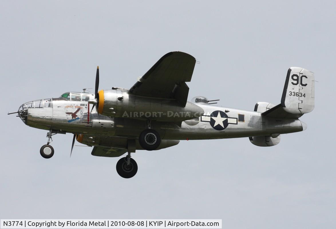 N3774, 1943 North American B-25D Mitchell C/N 100-23960, Thunder Over Michigan 2010