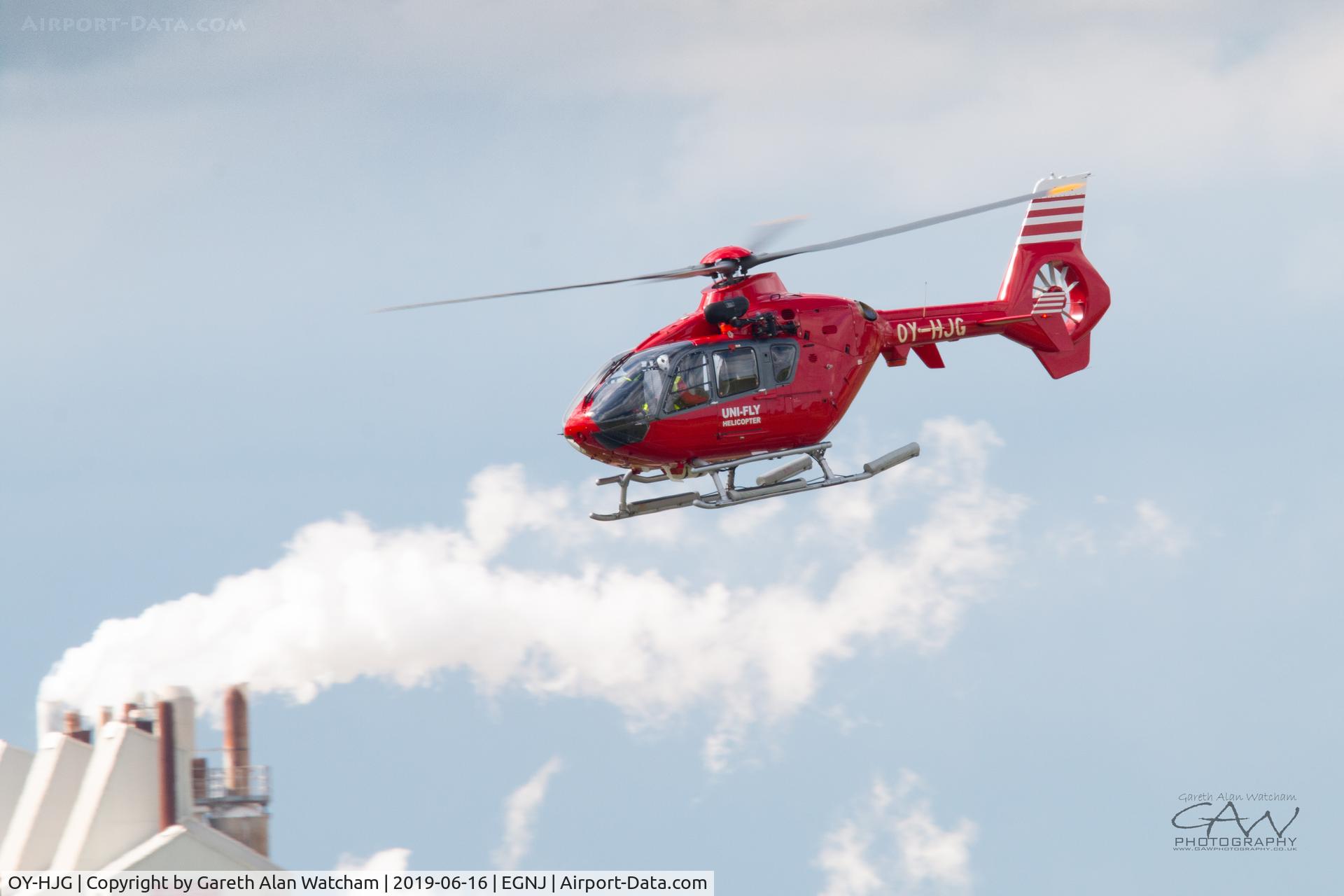 OY-HJG, 2014 Airbus Helicopters EC-135T-2+ C/N 1173, Launching from Humberside Airport