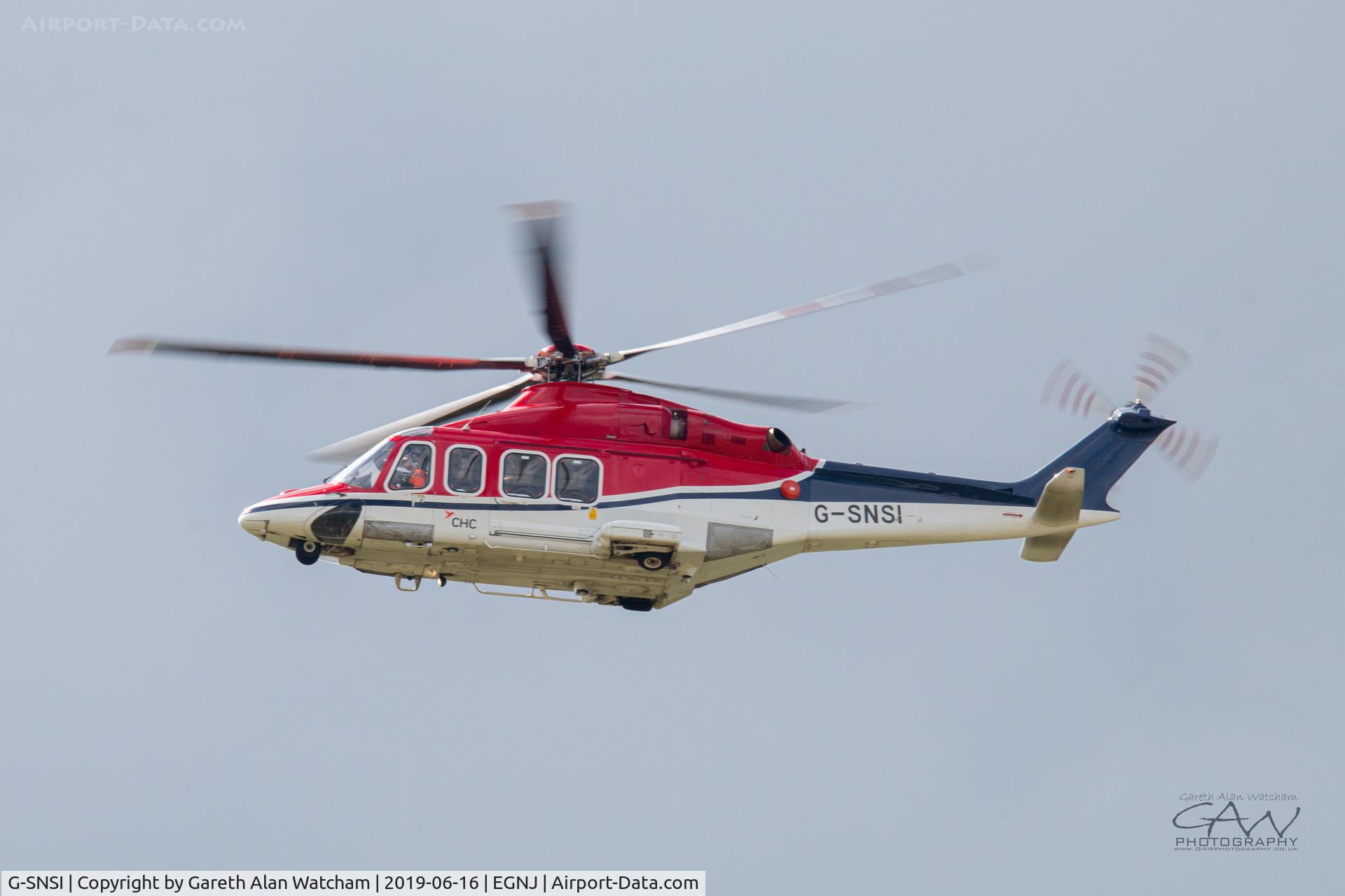 G-SNSI, 2013 AgustaWestland AW-139 C/N 31479, Launching from Humberside Airport