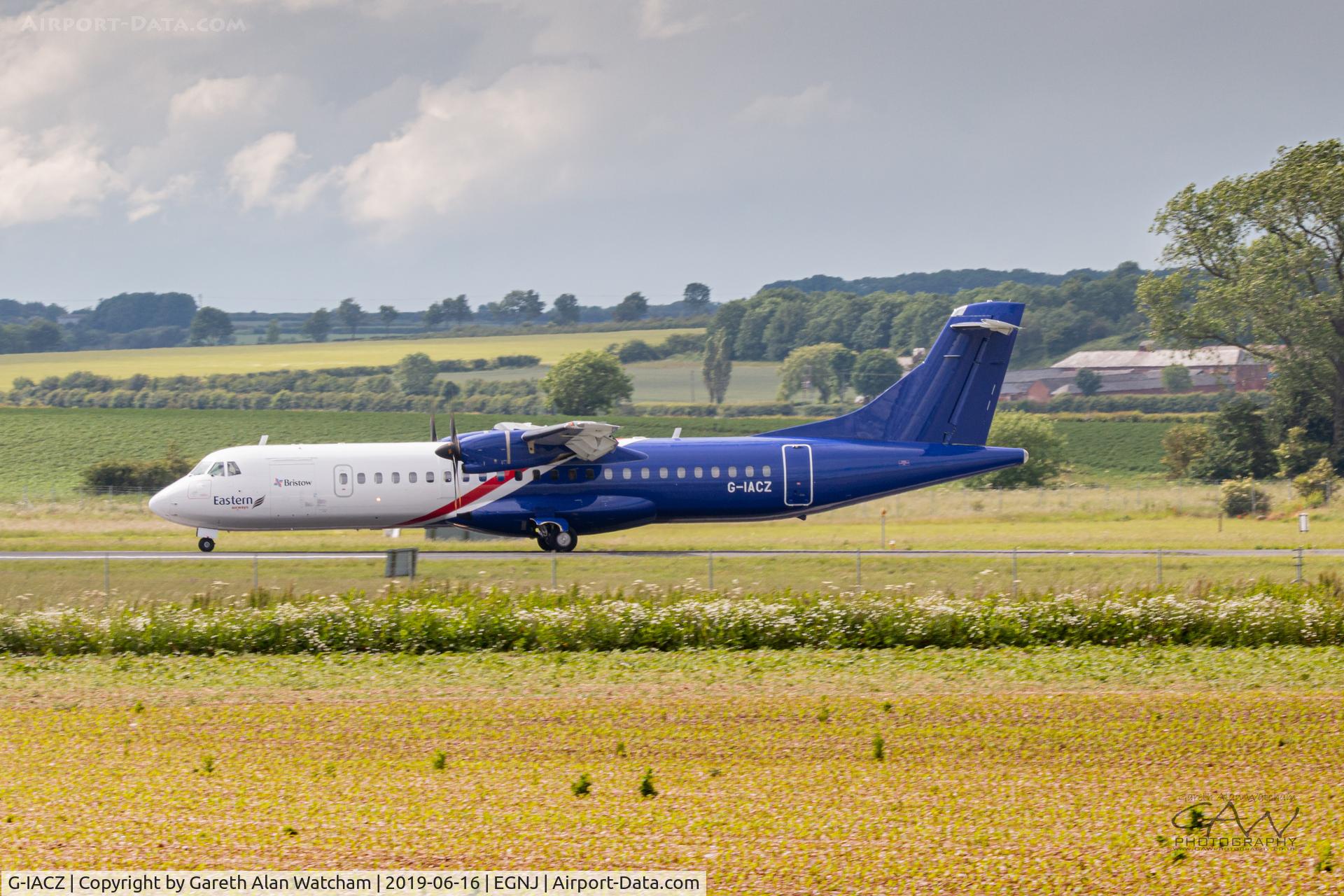 G-IACZ, 2018 ATR 72-212A C/N 1482, Landing Runway 20 Humberside Airport
