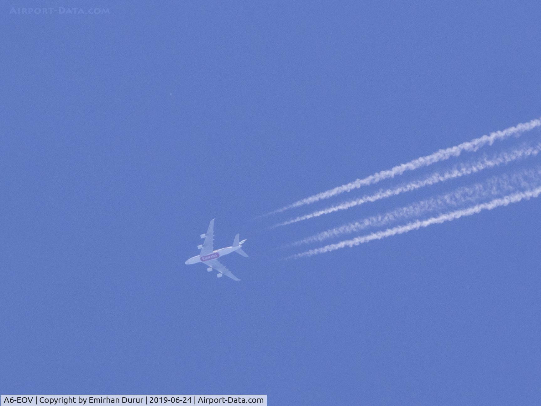 A6-EOV, 2015 Airbus A380-861 C/N 207, enroute DXB-MXP EK205