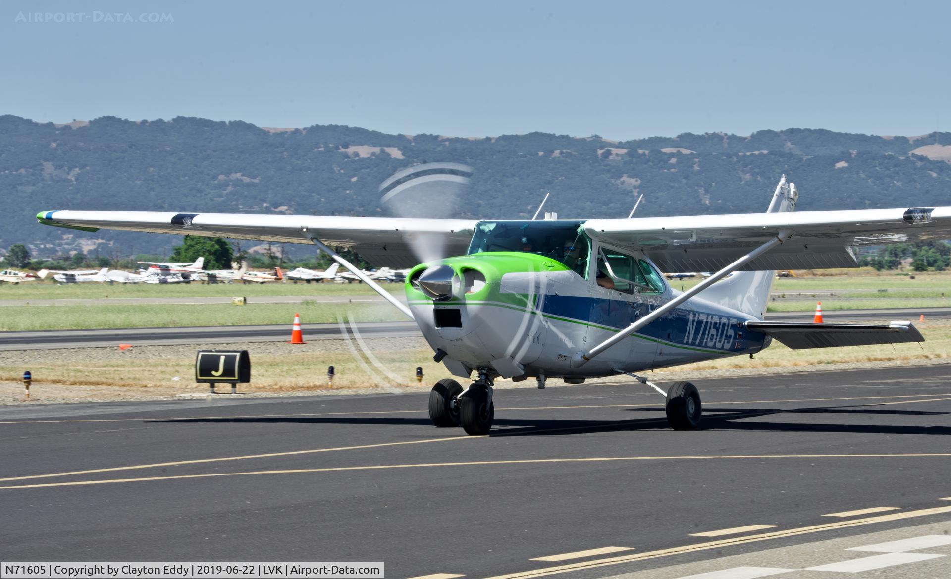 N71605, 1969 Cessna 182M Skylane C/N 18259683, Livermore Airport California 2019.