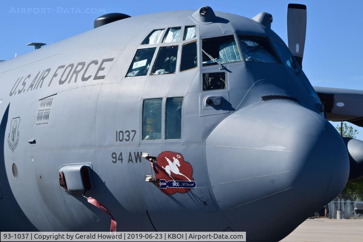 93-1037, Lockheed C-130E Hercules C/N 382-5369, 94th Airlift Wing, Dobbins Air Reserve Base, GA.