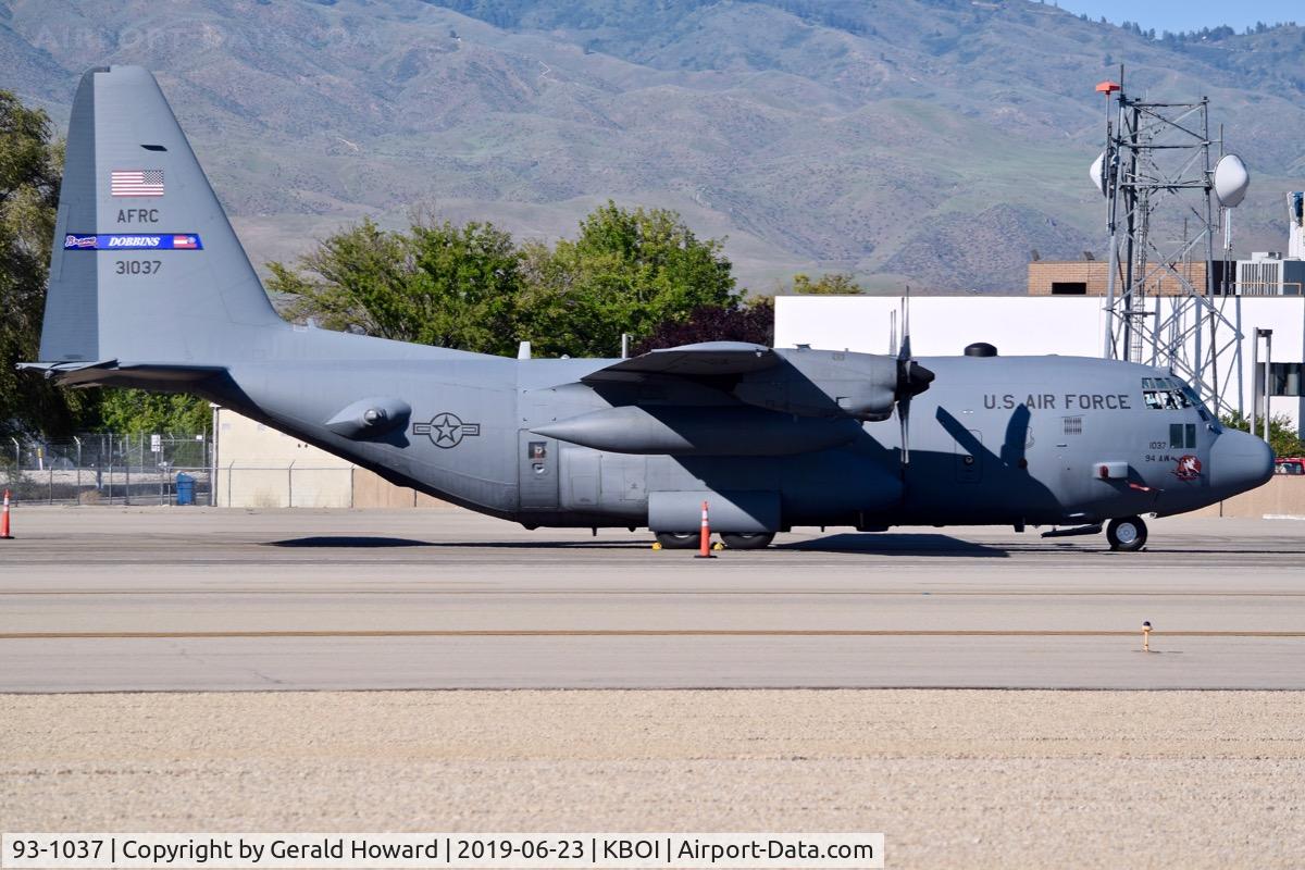 93-1037, Lockheed C-130E Hercules C/N 382-5369, 94th Airlift Wing, Dobbins Air Reserve Base, GA.