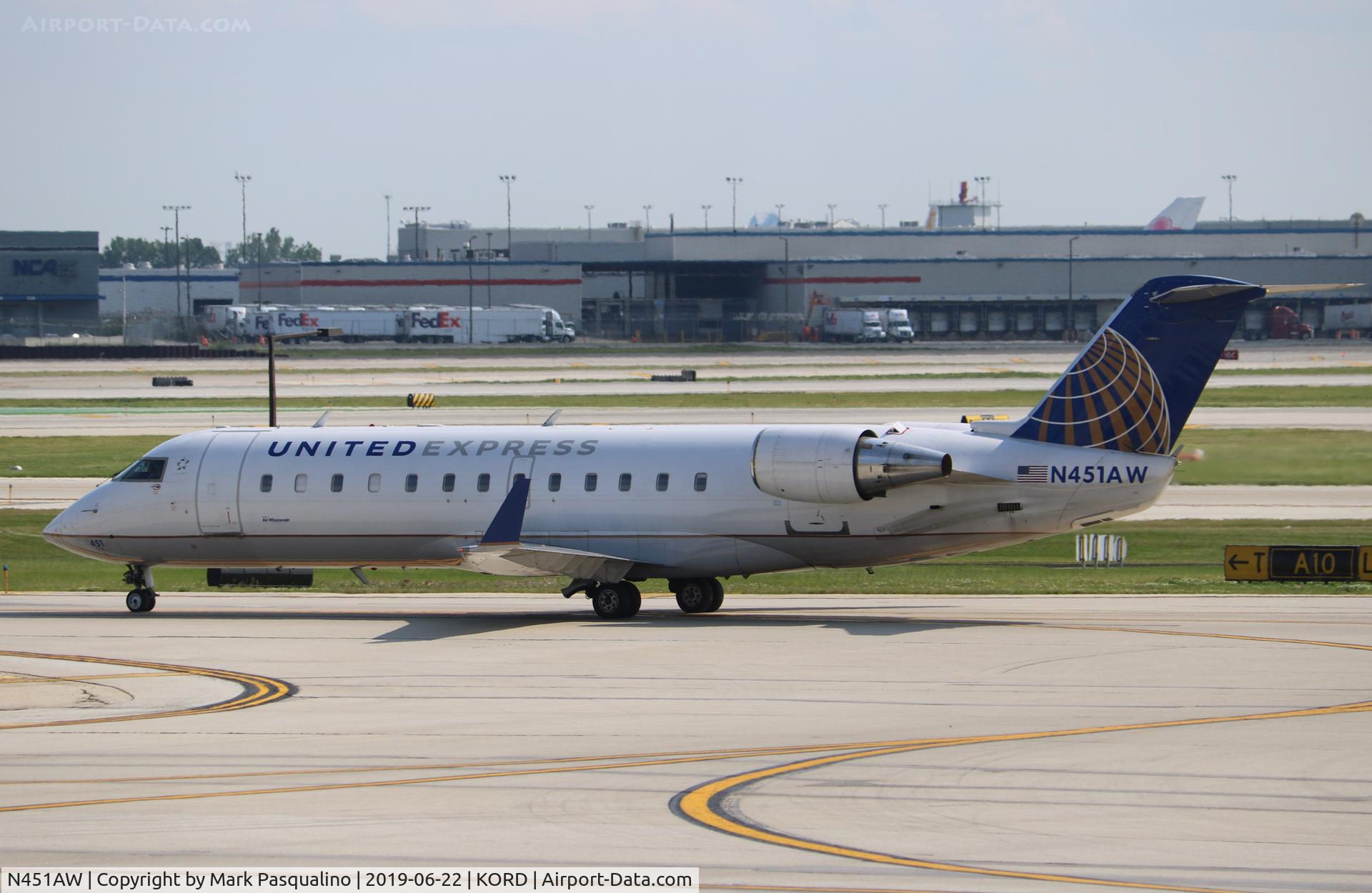 N451AW, 2003 Bombardier CRJ-200LR (CL-600-2B19) C/N 7832, CL-600-2B19