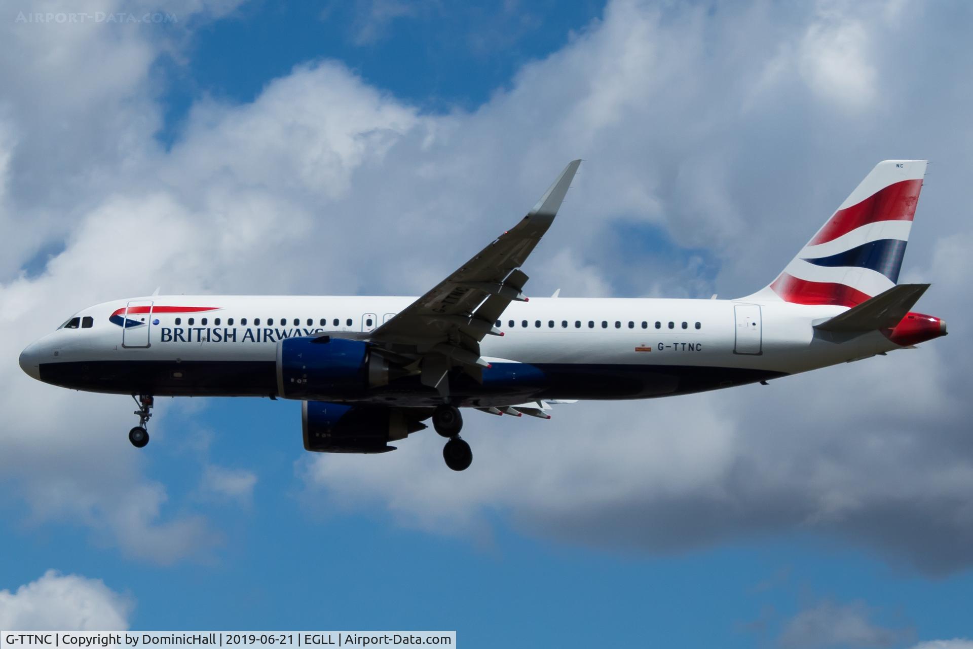 G-TTNC, 2018 Airbus A320-251N C/N 8173, Landing RWY 27L