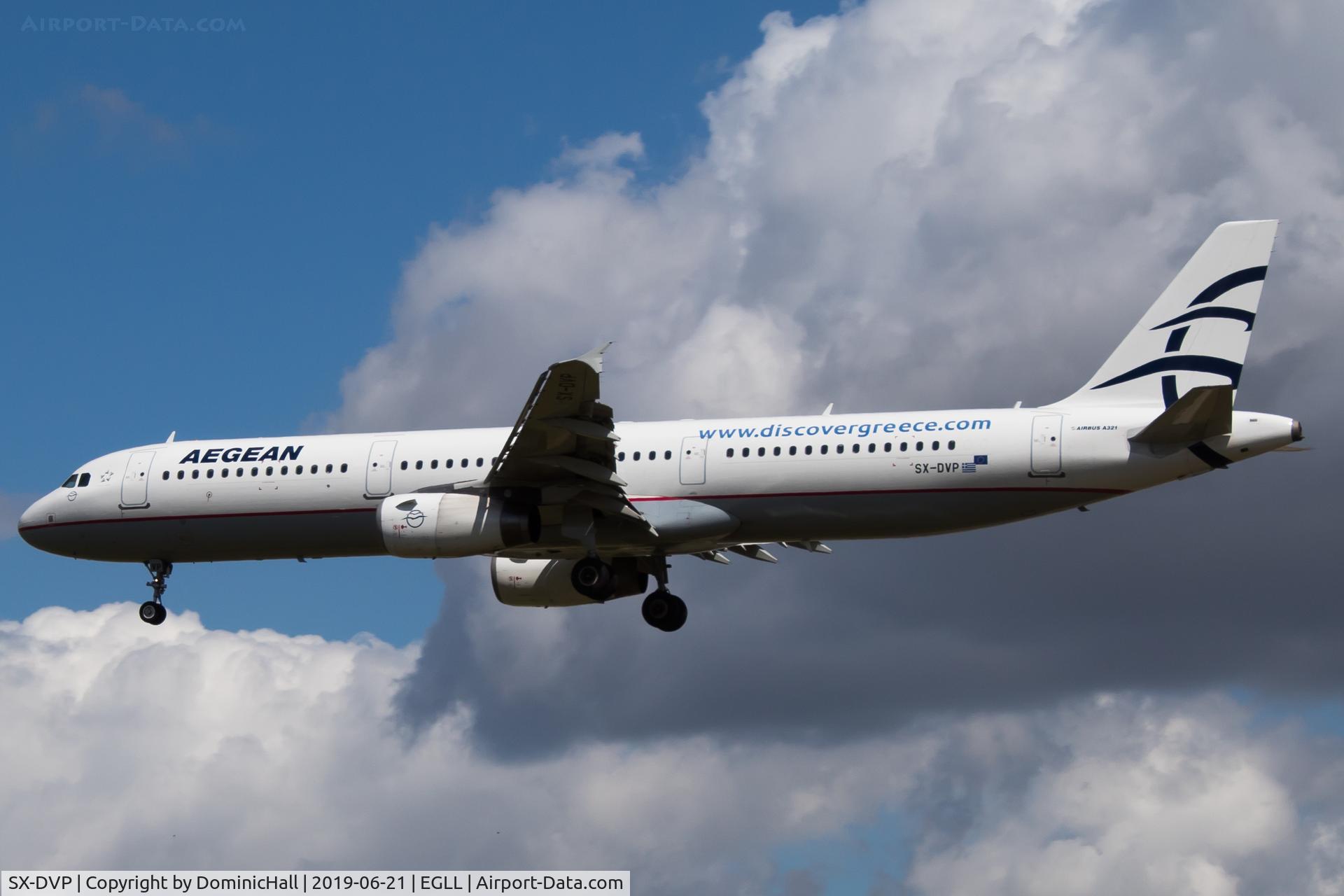 SX-DVP, 2008 Airbus A321-232 C/N 3527, Landing RWY 27L