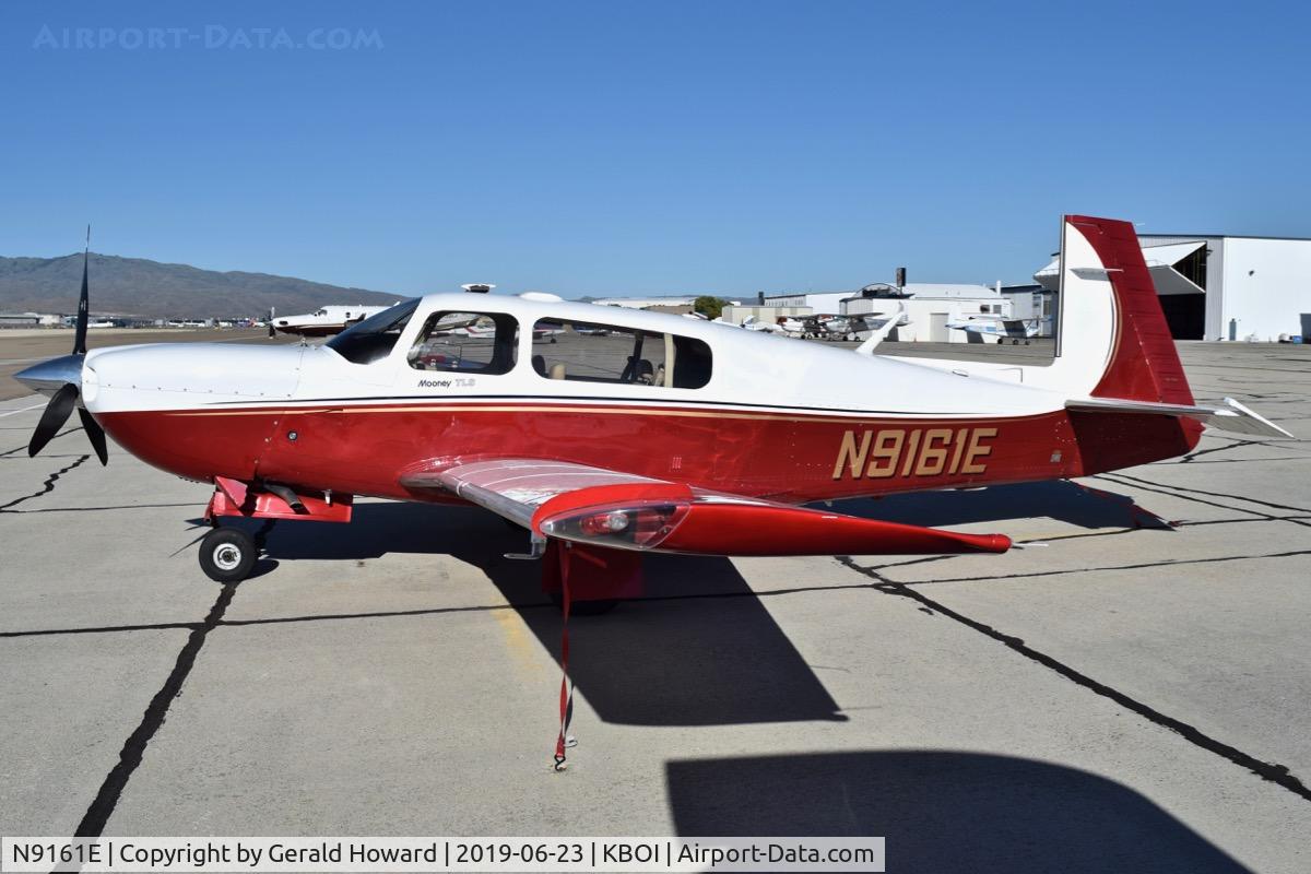 N9161E, 1990 Mooney M20M Bravo C/N 27-0068, Parked on south GA ramp.