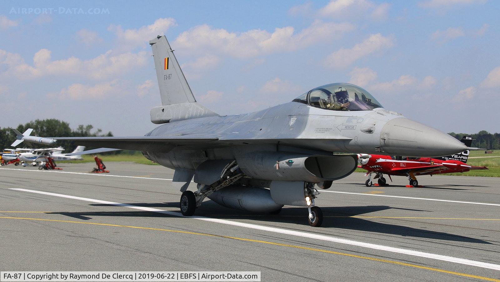FA-87, SABCA F-16AM Fighting Falcon C/N 6H-87, Aviation days at Florennes.