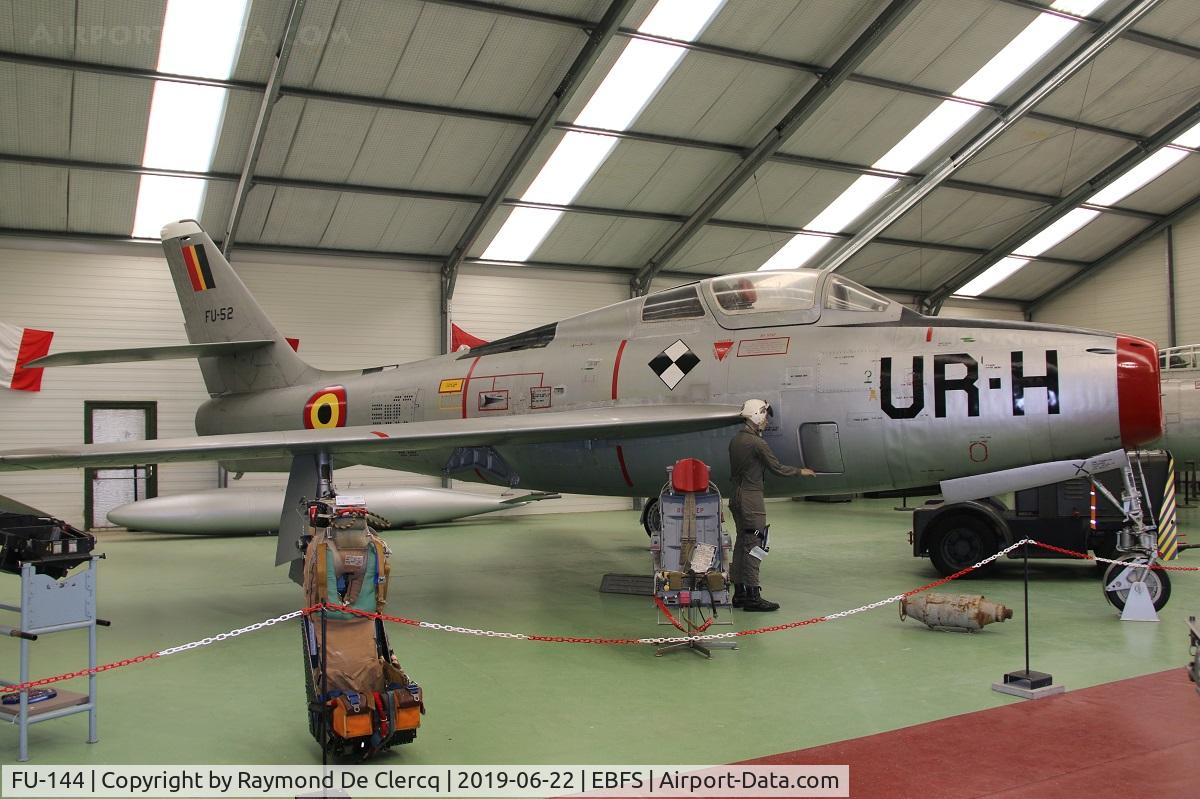 FU-144, 1953 Republic F-84F Thunderstreak C/N Not found (53-6783/FU-144), Original FU-144, now painted as FU-52  UR-H.
At museum R.Lallemant , Florennes Air Base.