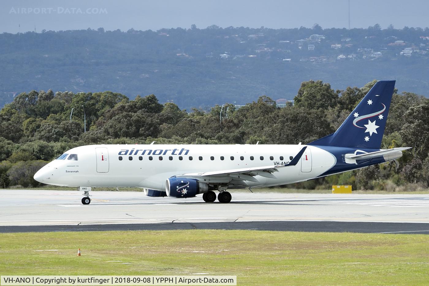 VH-ANO, 2005 Embraer 170LR (ERJ-170-100LR) C/N 17000099, Embraer ERJ-170LR. Airnorth VH-ANO, YPPH 08/09/18.