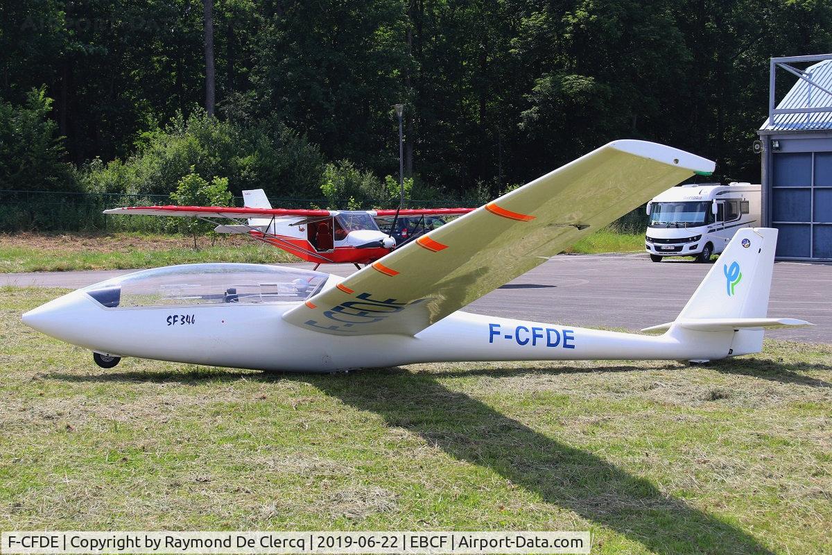 F-CFDE, Scheibe SF-34 Delphin C/N 5140, At Cerfontaine.