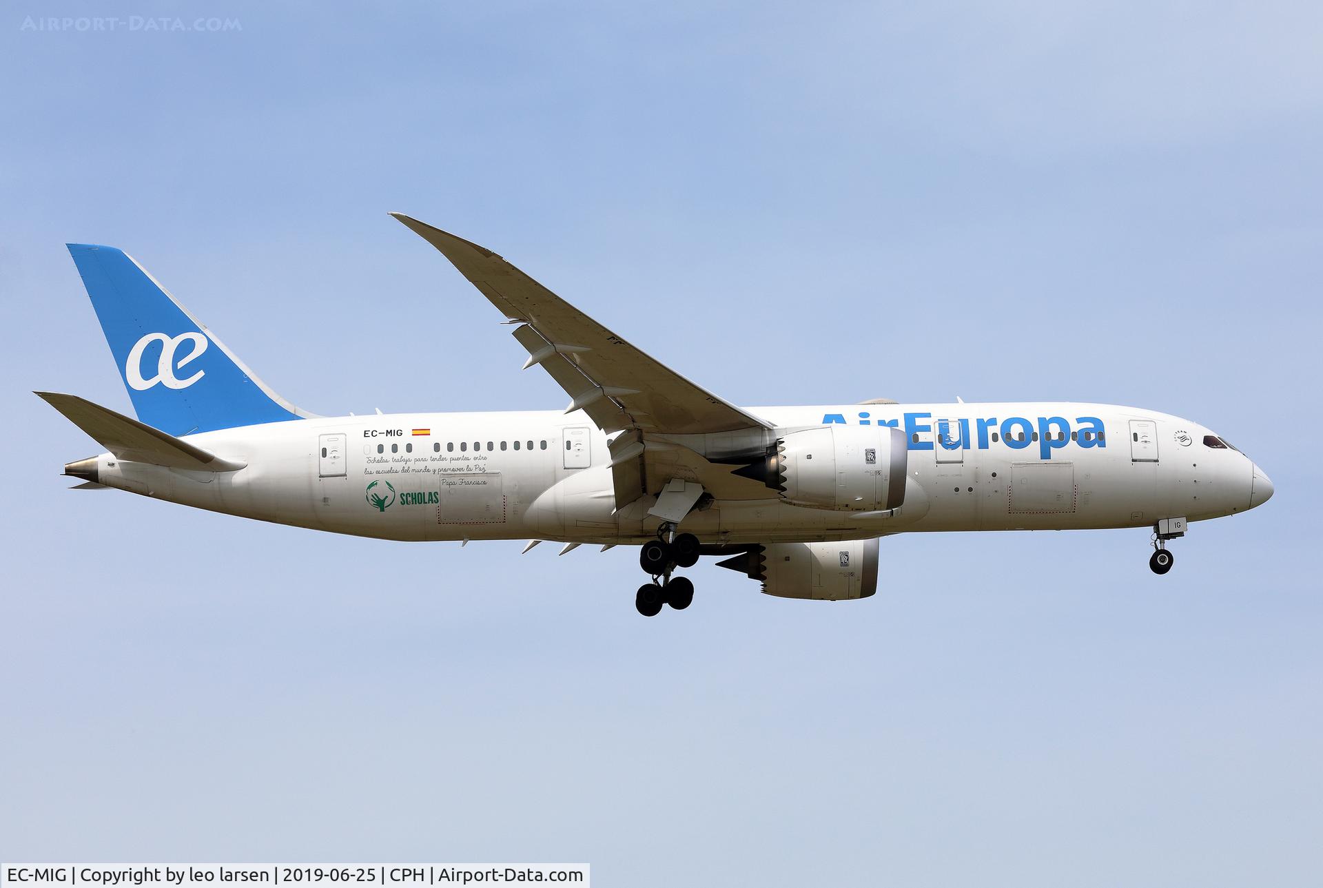 EC-MIG, 2016 Boeing 787-8 Dreamliner C/N 36412, Copenhagen 25.6.2019