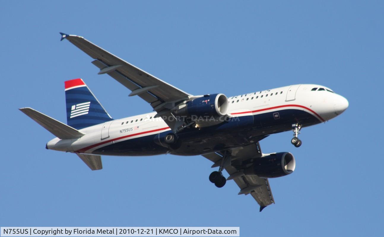 N755US, 2000 Airbus A319-112 C/N 1331, MCO spotting